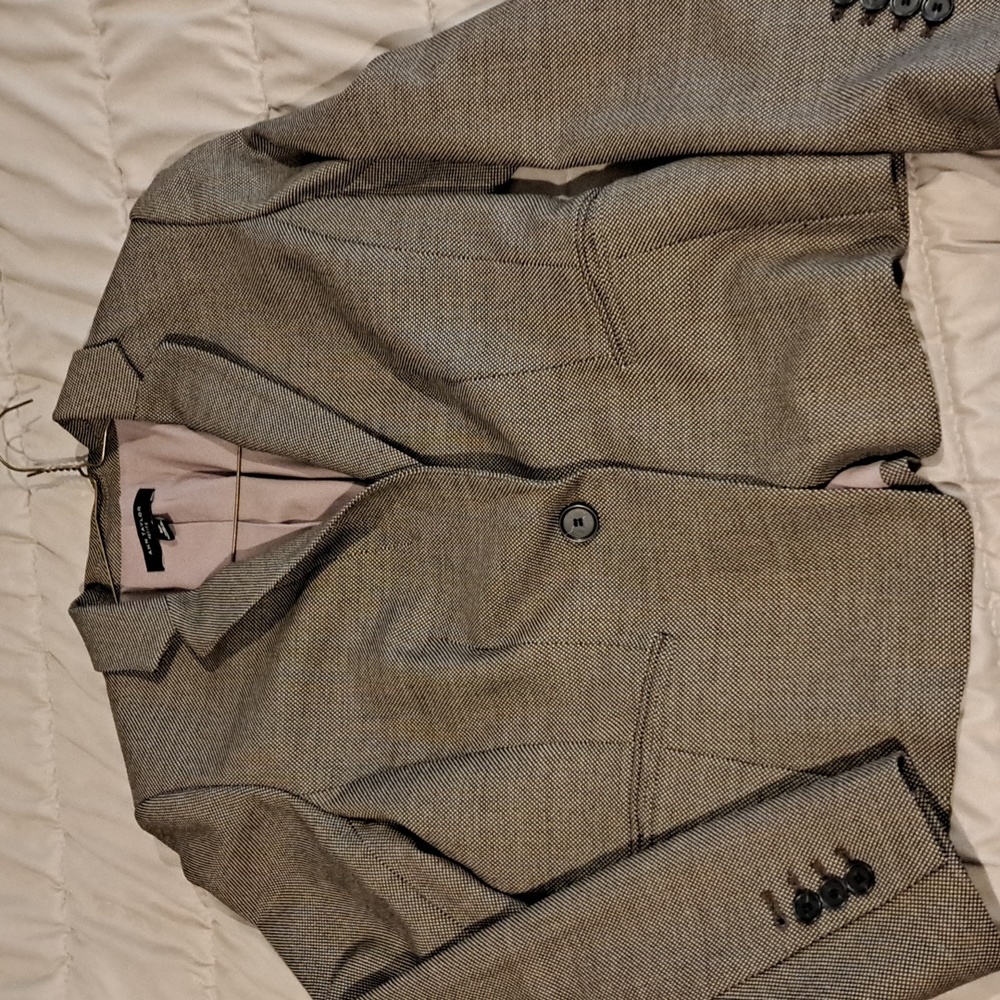ANN TAYLOR Blazer Women's  Size 6p petite Brown pattern